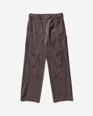 Umbro Shinguard Canvas Trousers Black Olive - Grey