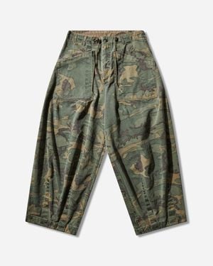 Needles Men S Reversible H.d. Trousers Camo - Green
