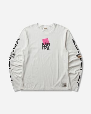 Kapital S 20/-Jersey Crew Longsleeve T-Shirt (Peckish Kap) - Grey