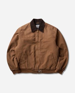 Carhartt S Og Santa Fe Jacket Hamilton Tobacco (Stone Canvas) - Brown