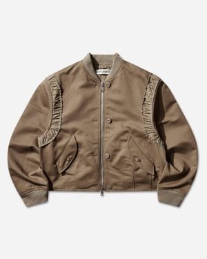 Our Legacy S Frill Bomber Jacket Kharkee - Brown