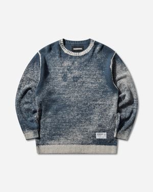 Neighborhood S Pigment Bleed Crewneck Jumper - Blue