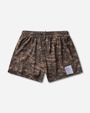 Satisfy Space-O 5In Shorts Overland Trek Camo - Brown