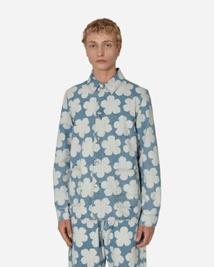 KENZO Hana Dots Denim Workwear Jacket - Blue
