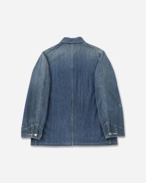 Visvim S Ss Coverall Jacket Dmgd - Blue