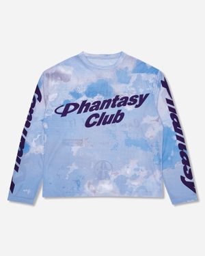 Phantasy Club Halcyon Longsleeve Mesh Top Sky Light - Blue