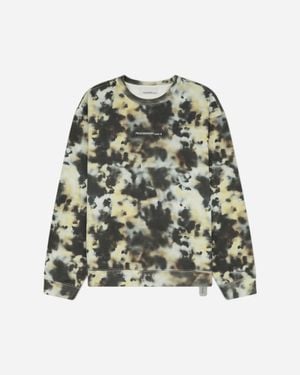 Oamc Peacemaker Men S Loose Fit Crewneck Sweatshirt Military Camo - Green
