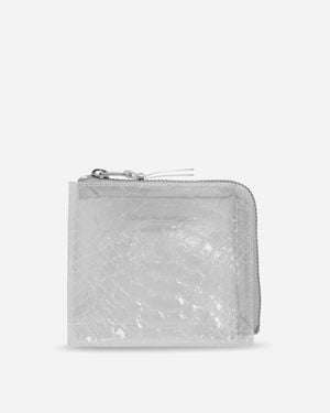 Comme des Garçons Transparent Snake Zip Around Wallet Clear - White