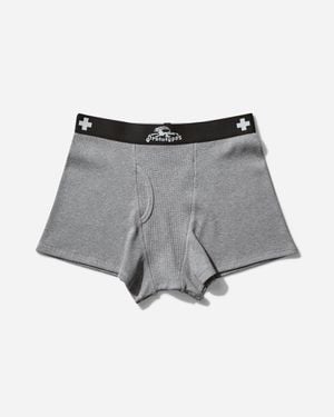 PROTOTYPES Women S Waffle Boxers - Gray