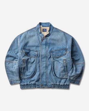 Levi's Men S Tab Denim Bomber Jacket - Blue
