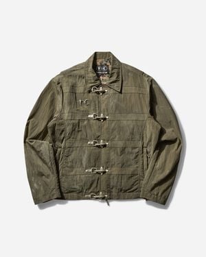 THUG CLUB Men S Scarred Bio Soldier Jacket Khaki - Green