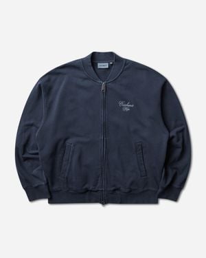 Carhartt Men S Longhand Bomber Dark Navy (garment Dyed) - Blue