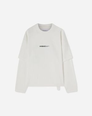 Oamc Peacemaker Men S Painted Double Layer Boxy T-shirt Snow - White