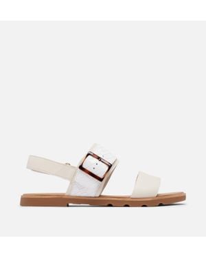 Sorel Ella Iii Slingback Flat Sandal - White