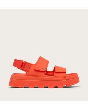 Sorel Kinetic Sunchase Ankle Strap Platm Sandal - Red