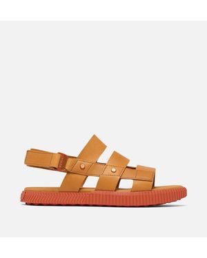 Sorel Ona Ave Slingback Flat Sandal - Brown