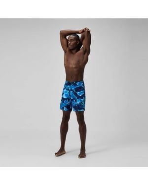 Speedo Lookout Printed Boardshorts - Blue