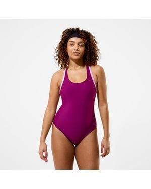 Speedo Colorblock Racerback Swimsuit - Purple