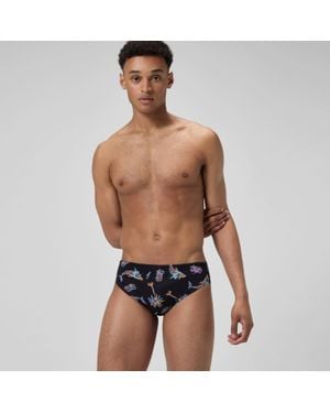 Speedo Printed One Brief - Blue