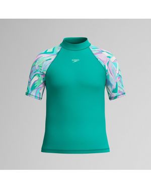 Speedo Mädchen Langarm-Rashguard - Grün