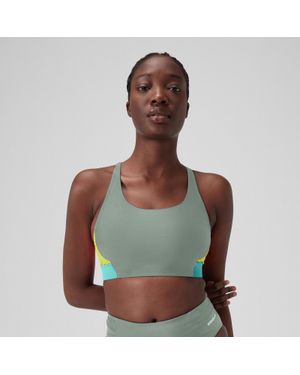 Speedo Colorblock Crop Top - Green