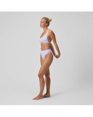 Speedo Flu3Nte Solid Hi Waist Bikini Bottom Lilac - Multicolor