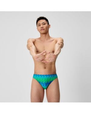 Speedo Club Training Printed Brief - Blue