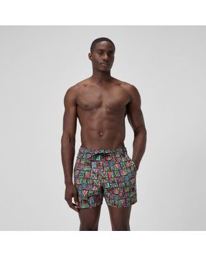 Speedo Printed 16' Redondo Edge Swim Shorts - Brown