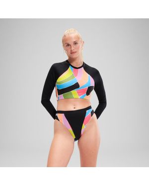 Speedo Flu3Nte Mosaic Printed Bikini Bottom - Red