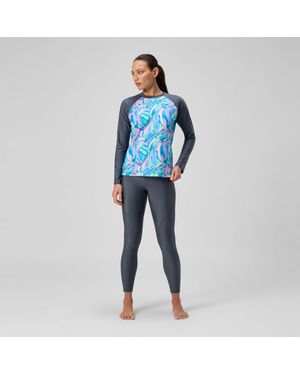 Speedo Printed Long Sleeve Swim Shirt - Blue