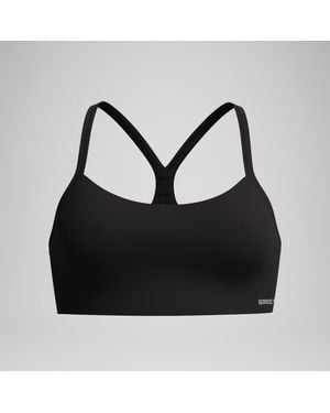 Speedo Racerback Crop Top Dark - Black