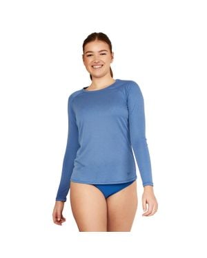 Speedo Heather Long Sleeve Rashguard - Blue