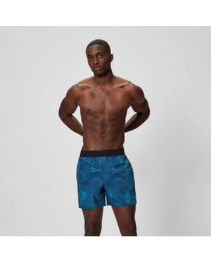 Speedo Lookout Printed 16" Swim Shorts - Blue