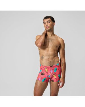 Speedo Print Beachstar Square Leg - Red