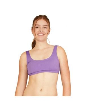 Speedo Rib Logo Bikini Top - Purple