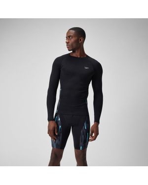 Speedo Long Sleeved Sun Protection Top - Black