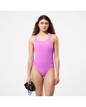 Speedo Club Training Leaderback Swimsuit - Purple