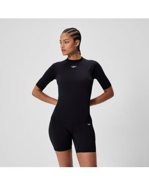 Speedo Endurance+ Short Sleeve Rashguard - Black