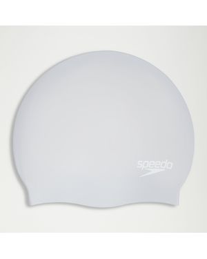Speedo Langhaar-Badekappe Für Erwachsene Silber - Weiß