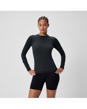 Speedo Boom Solid Long Sleeve Rashguard - Black