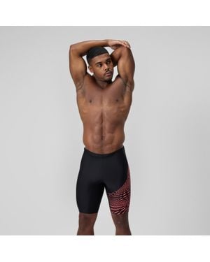 Speedo Medley Logo Jammer/Coral - Black