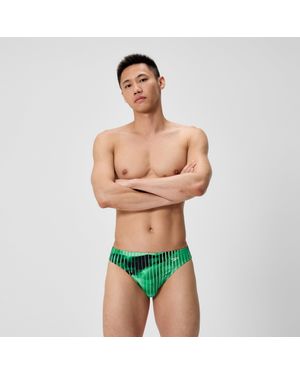 Speedo Club Training Printed Brief - Green