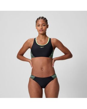 Speedo Placement Racerback Bikini Set - Brown