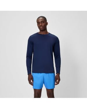 Speedo Long Sleeve Graphic Swim Shirt - Blue