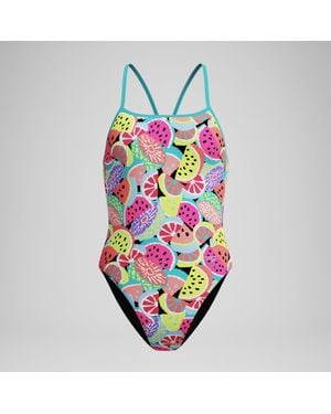 Speedo Club Training Printed Turnback Swimsuit - Green