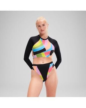 Speedo Flu3Nte Mosaic Printed Bikini Bottom - Red