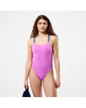 Speedo Club Training Comfort V-Back Swimsuit - Purple
