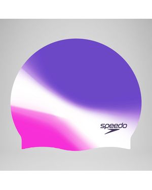 Speedo Erwachsene Bunte Silikon-Badekappe/Weiß - Lila