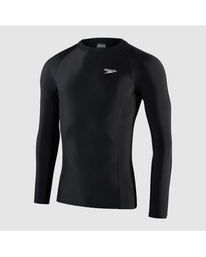 Speedo Long Sleeved Sun Protection Top - Black