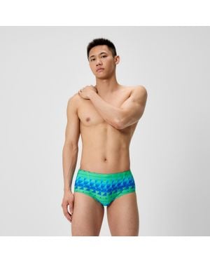 Speedo Club Training Printed Brief - Blue